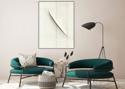 Lucio Fontana Inspired Black & White Decorative Wall Mural-(Sizes in cm)