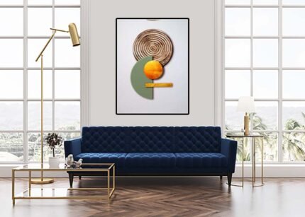 Minimal Coil Charm - Abstract Line Art Wall Painting-(Sizes in cm)