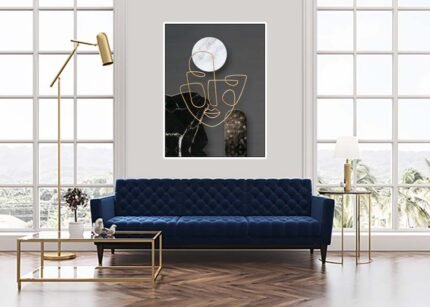 Hidden Face Moon - Mystical Wall Painting-(Sizes in cm)