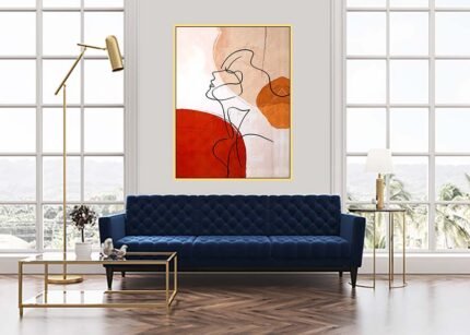"Embracing Women with Soft Colors – Elegant Wall Painting"-(Sizes in cm)