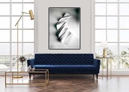 "Elevated White Wall Painting – Chic and Modern Home Décor"-(Sizes in cm)