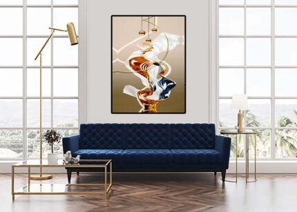"Flowy, Museum-Inspired Wall Painting – Elegant and Serene Art Piece"-(Sizes in cm)