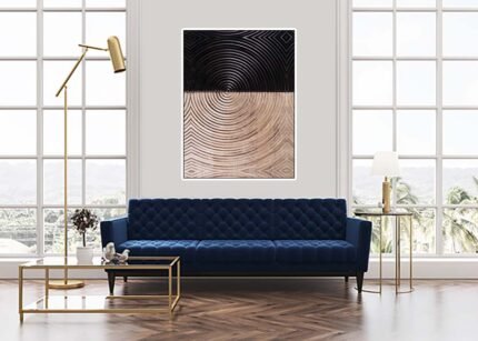 Dual - Bronze and Black Coil Wall Art-(Sizes in cm)