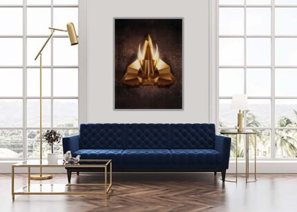 Golden Wings Canvas Wall Art | Luxurious Gold Accent Décor-(Sizes in cm)