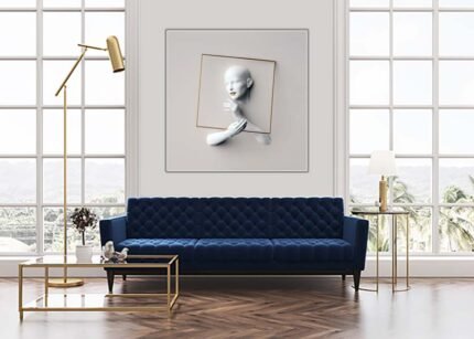 3D Modern Women Figure Sculpture Canvas Art | Geometric Nordic Wall Art Statue II-(Sizes in cm)