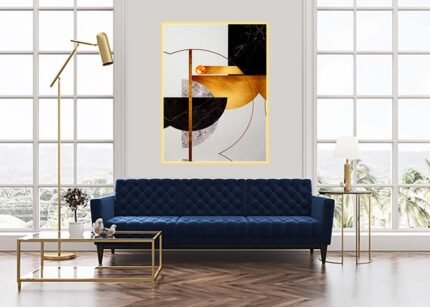 "Marble Effect Aesthetic Wall Painting – Elegant and Modern Décor"-(Sizes in cm)