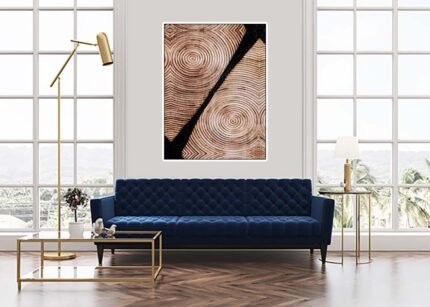 Bronze Reflection of Circles - Artistic Wall Painting-(Sizes in cm)