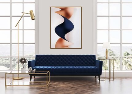 Royal Blue Chic - Elegant Wall Painting-(Sizes in cm)