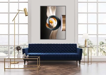 Ombre Effect Circle Wall Painting – Modern Home Decor Art-(Sizes in cm)