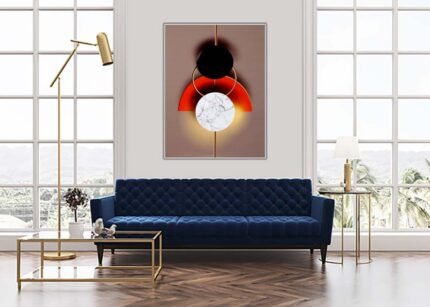 Golden Lamp Glow - Radiant Light Wall Art-(Sizes in cm)