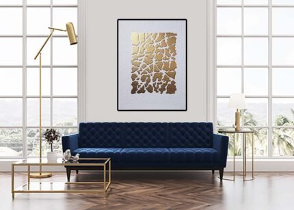 Puzzled Elegance - Golden Foil Puzzle Wall Art-(Sizes in cm)