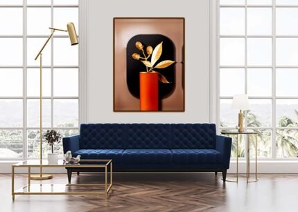 Golden Blossom - Orange Bouquet Wall Art-(Sizes in cm)
