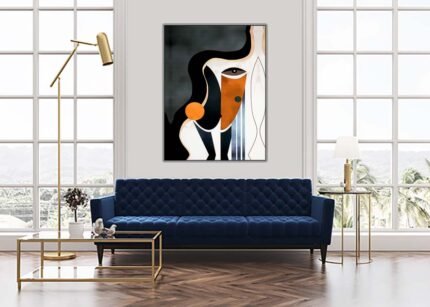 Chic Painting with Eye-Catching Pop of Color – Modern Wall Art-(Sizes in cm)