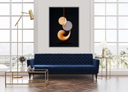 Black and Gold - Luxurious Wall Painting-(Sizes in cm)