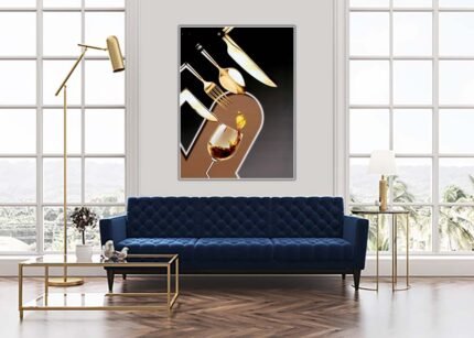 Cutlery Set in Focus Canvas Wall Art | Elegant Dining-Inspired Design-(Sizes in cm)