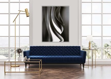Luxe Finish Dark Grey Layers Canvas Wall Art | Elegant and Sophisticated Design-(Sizes in cm)