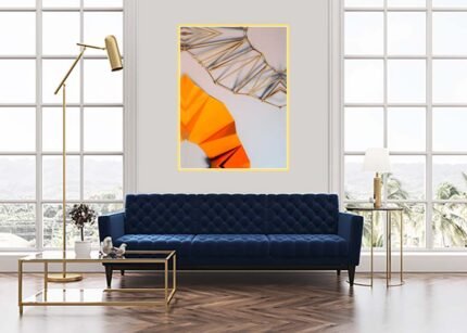 Layered Unique Design Canvas Wall Art | Abstract Geometric Elegance-(Sizes in cm)