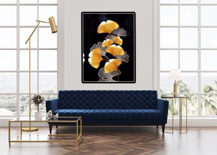 Beautiful Yellow and White Flower Wall Painting – Elegant Floral Art-(Sizes in cm)