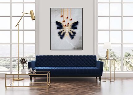 Elegant Butterfly - Feathery Pearl Accent Wall Art-(Sizes in cm)