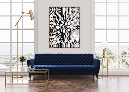 Black and White Very Unique Wall Painting – Bold Modern Art-(Sizes in cm)