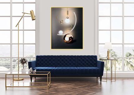 Luminous Elegance - Silver Lights Wall Art-(Sizes in cm)