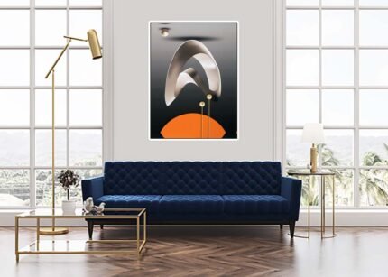 Polished Silver - Sleek Wall Painting-(Sizes in cm)